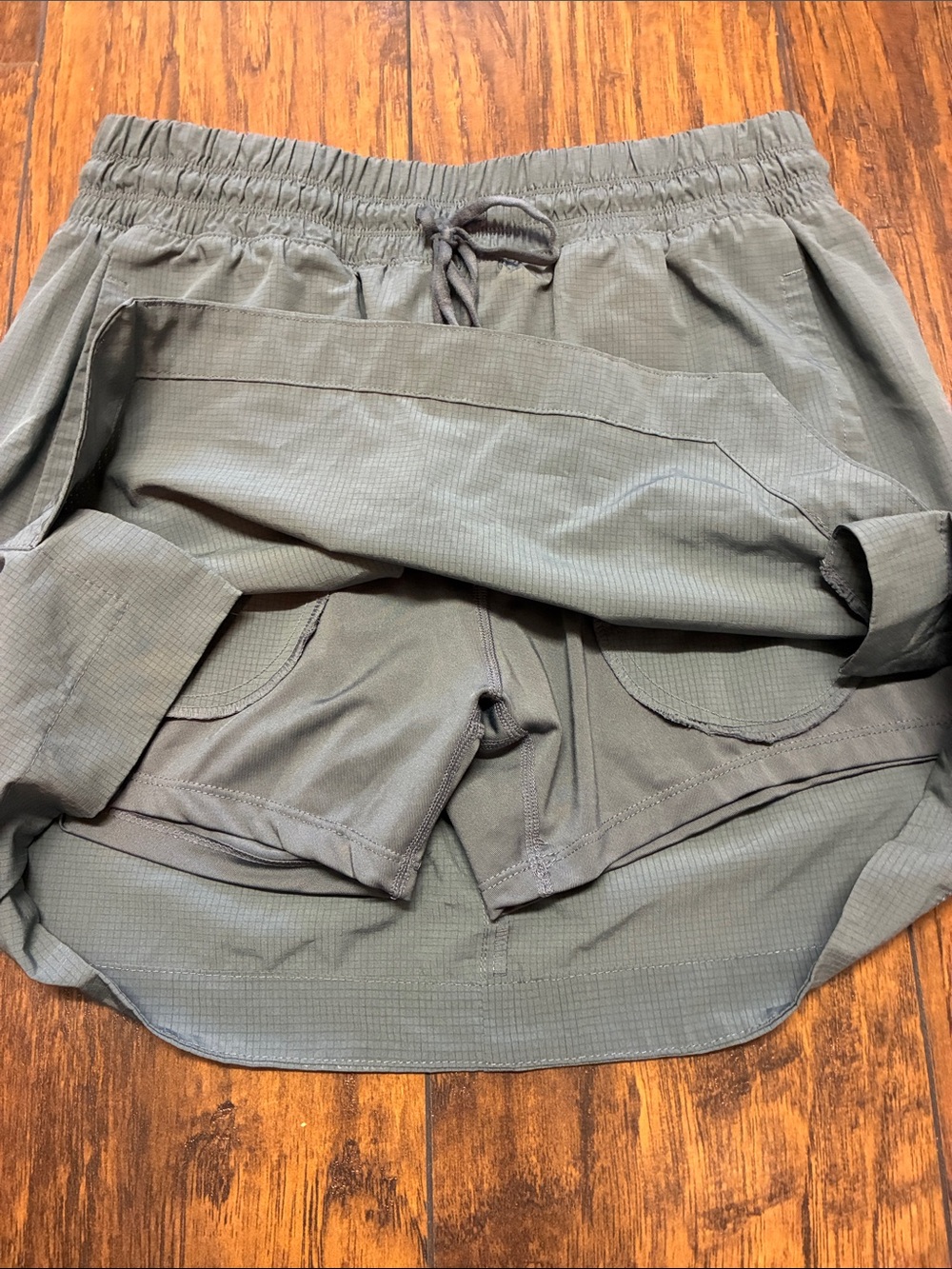 Apana Slate Blue Athletic Skort with Elastic Waist - Picture 3 of 7